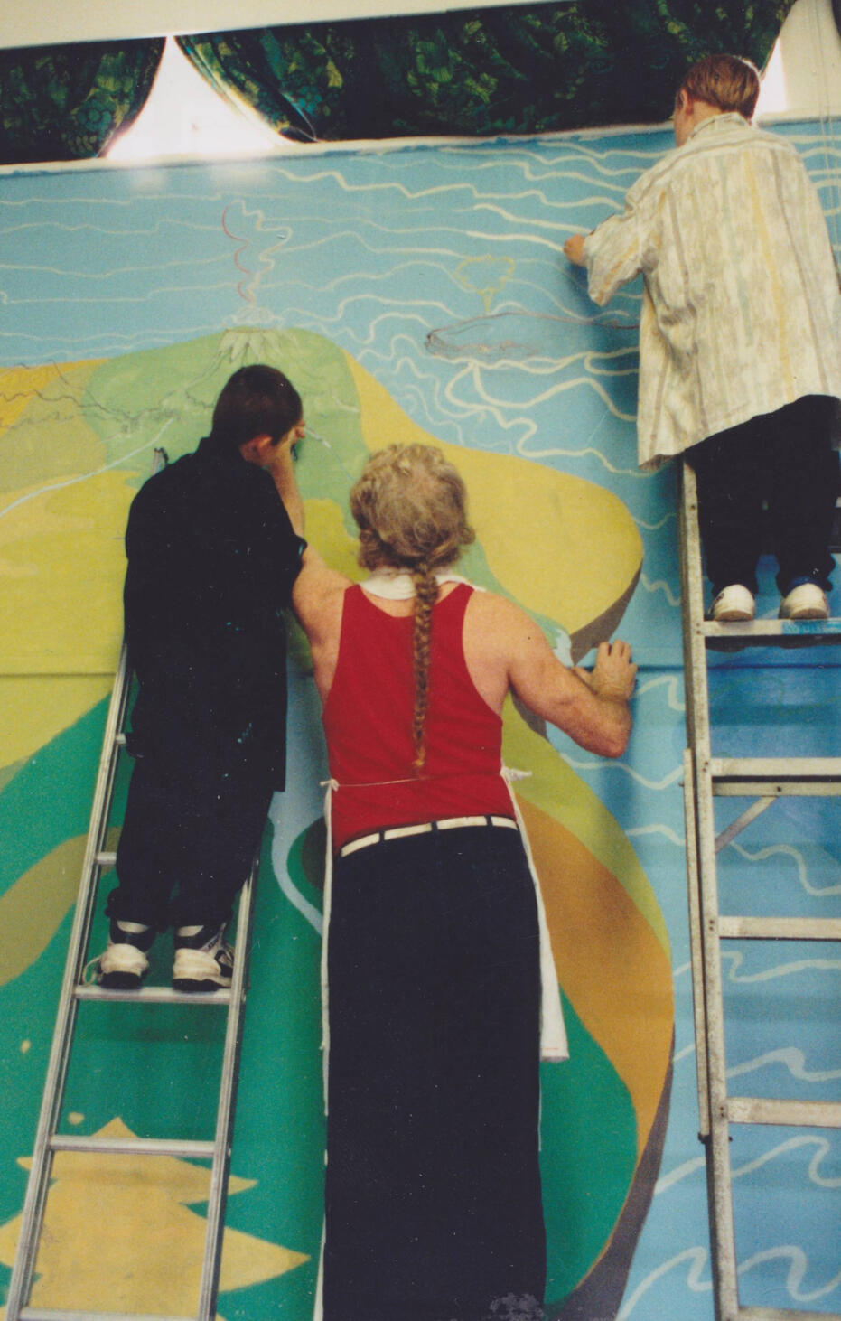 Mural Completed with pulils of Westbrook School, Welling, July 1991